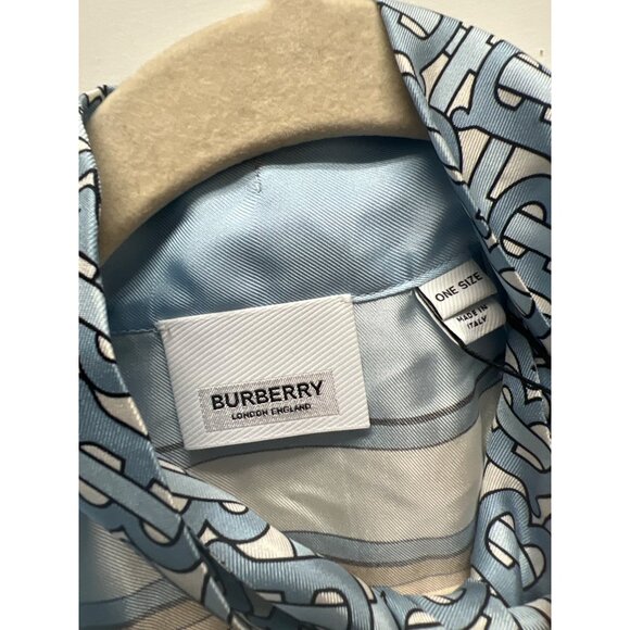 Burberry NWT TB & Stripe 100% Silk Logo Cape with Scarf - Picture 6 of 9